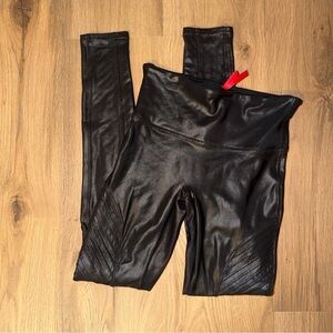 SPANX Faux Leather Moto Leggings